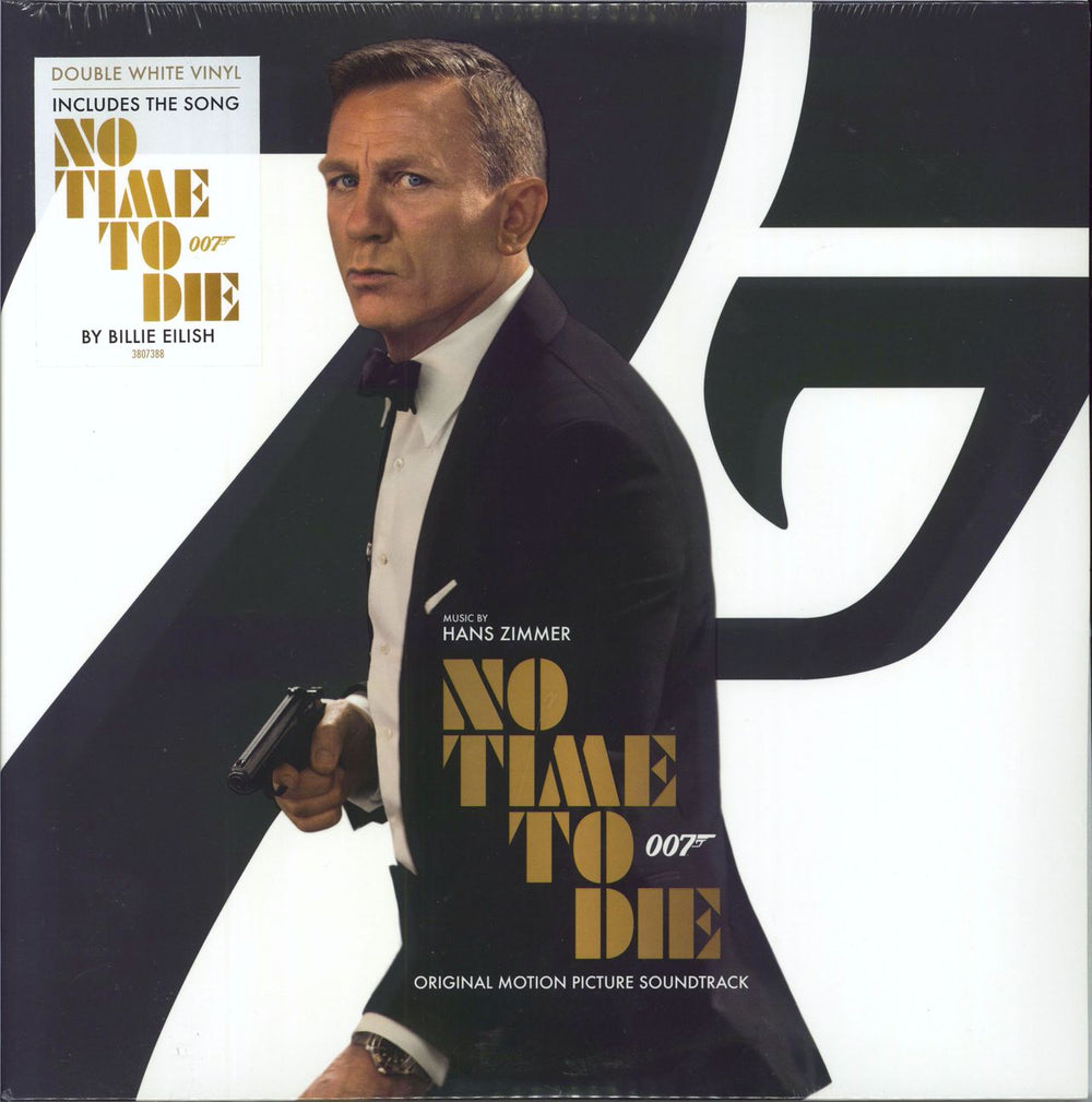 James Bond No Time To Die (Original Motion Picture Soundtrack) - White vinyl UK 2-LP vinyl record set (Double LP Album) 3807388