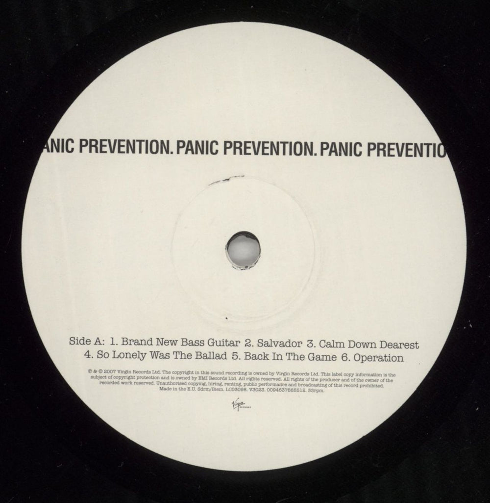 Jamie T Panic Prevention UK vinyl LP album (LP record) JE6LPPA387549