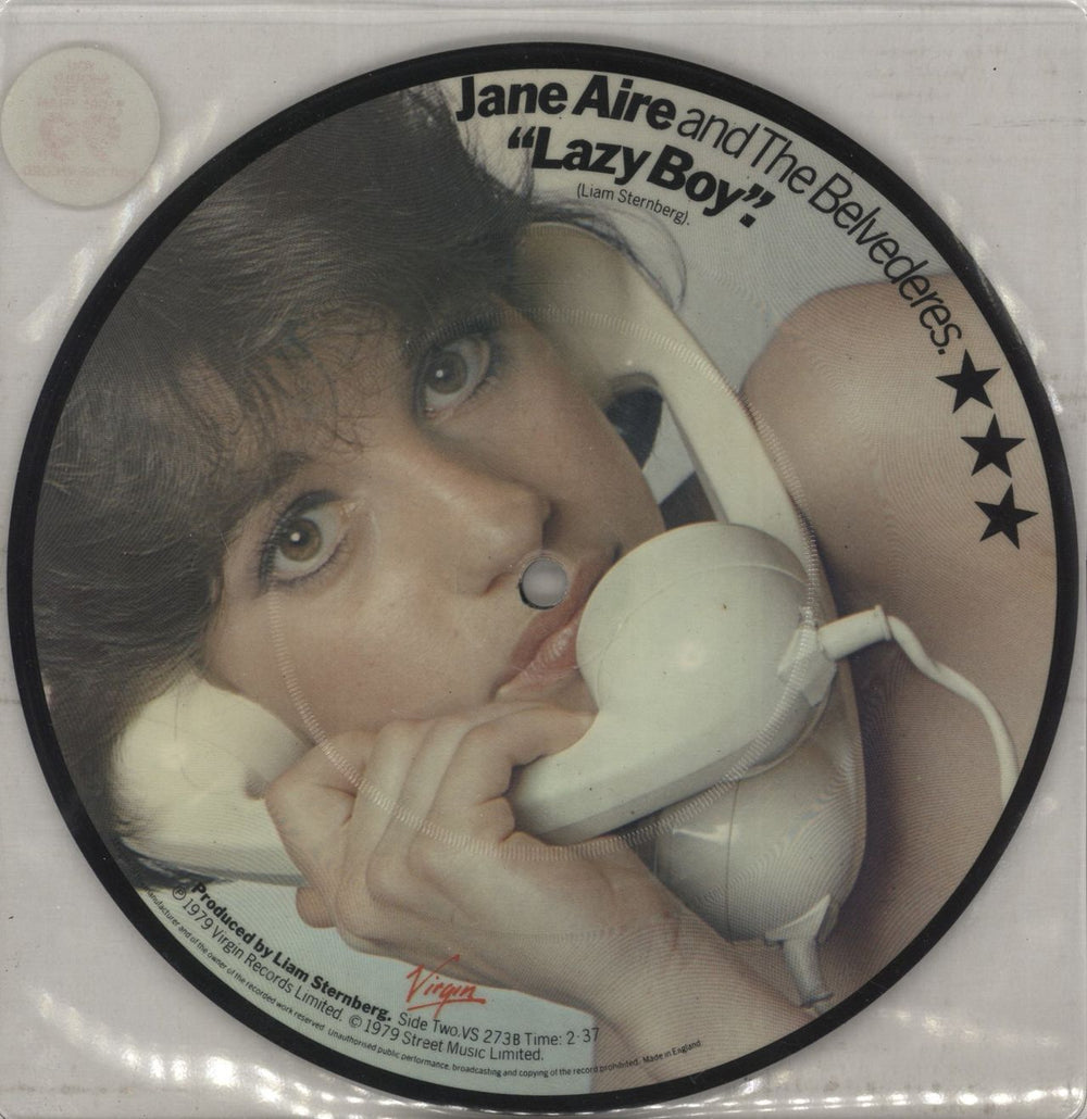 Jane Aire & The Belvederes Call Me Every Night - Sticker UK 7" vinyl picture disc (7 inch picture disc single)