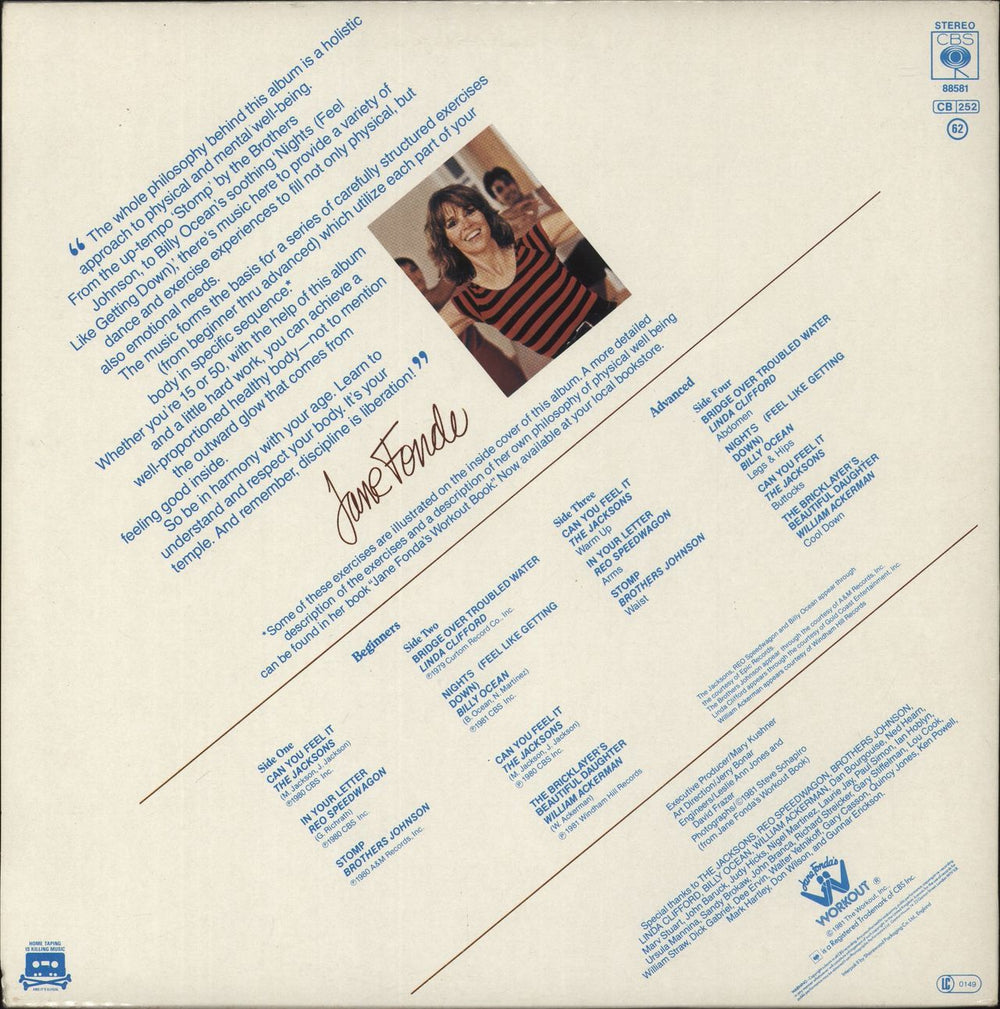 Jane Fonda Jane Fonda's Workout Record UK 2-LP vinyl record set (Double LP Album)