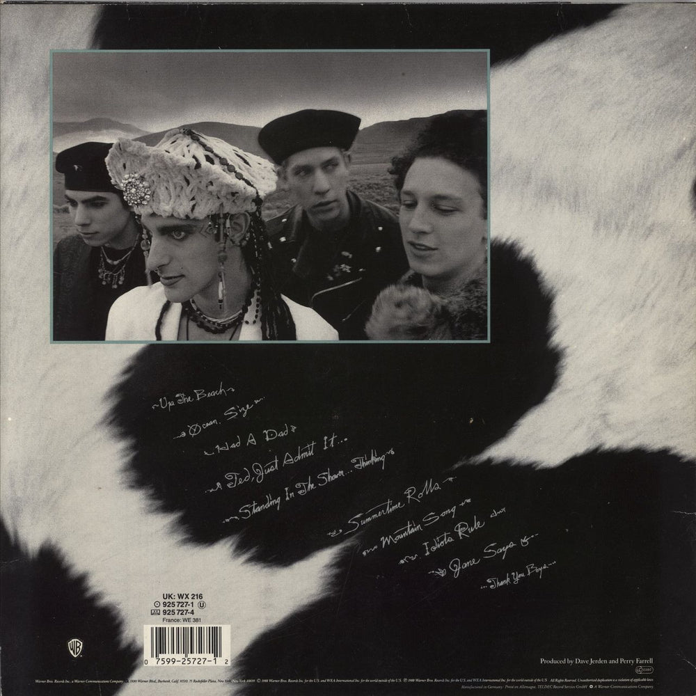 Janes Addiction Nothing's Shocking - VG rubber outer jacket UK vinyl LP album (LP record) 075992572712