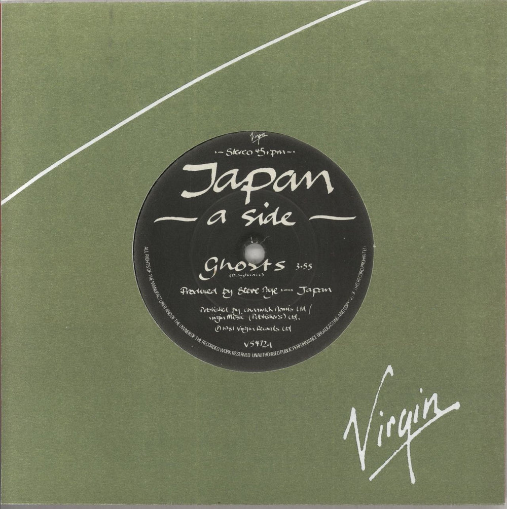 Japan Ghosts Irish 7" vinyl single (7 inch record / 45) VS472