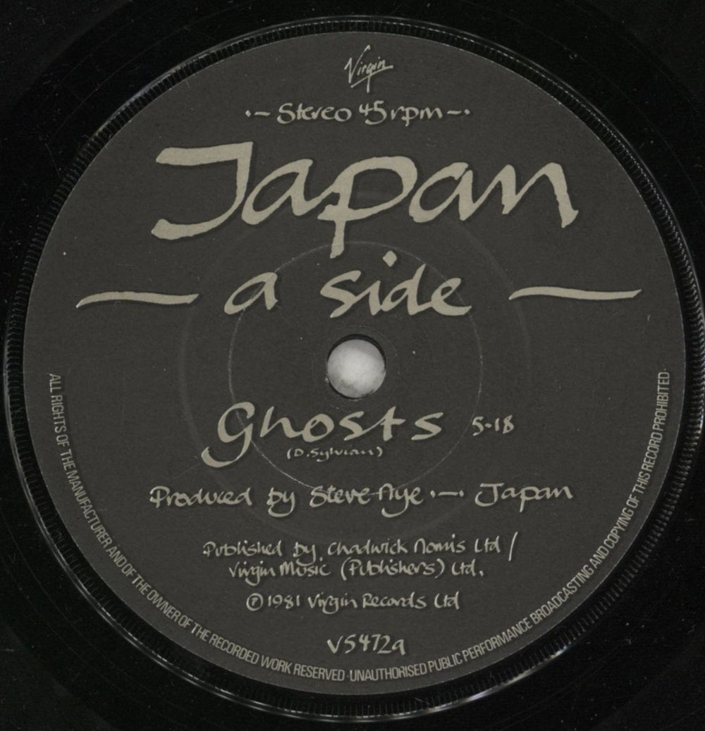 Japan Ghosts UK 7" vinyl single (7 inch record / 45) JAP07GH109187