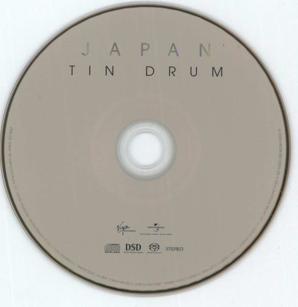 Japan Tin Drum Japanese super audio CD SACD JAPSATI757205