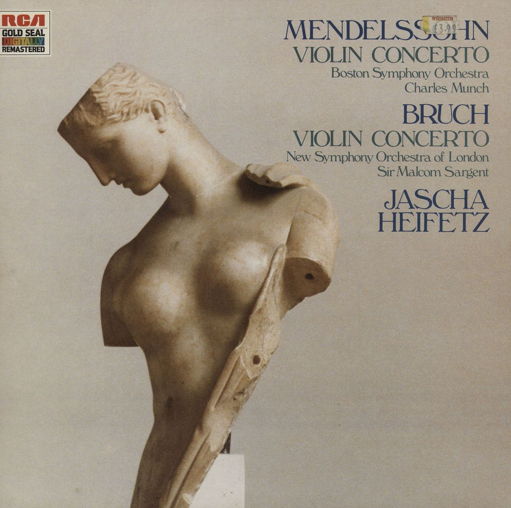 Jascha Heifetz Mendelssohn Violin Concerto Op. 64 - Bruch Violin Concerto Op. 26 Italian vinyl LP album (LP record) GL89840