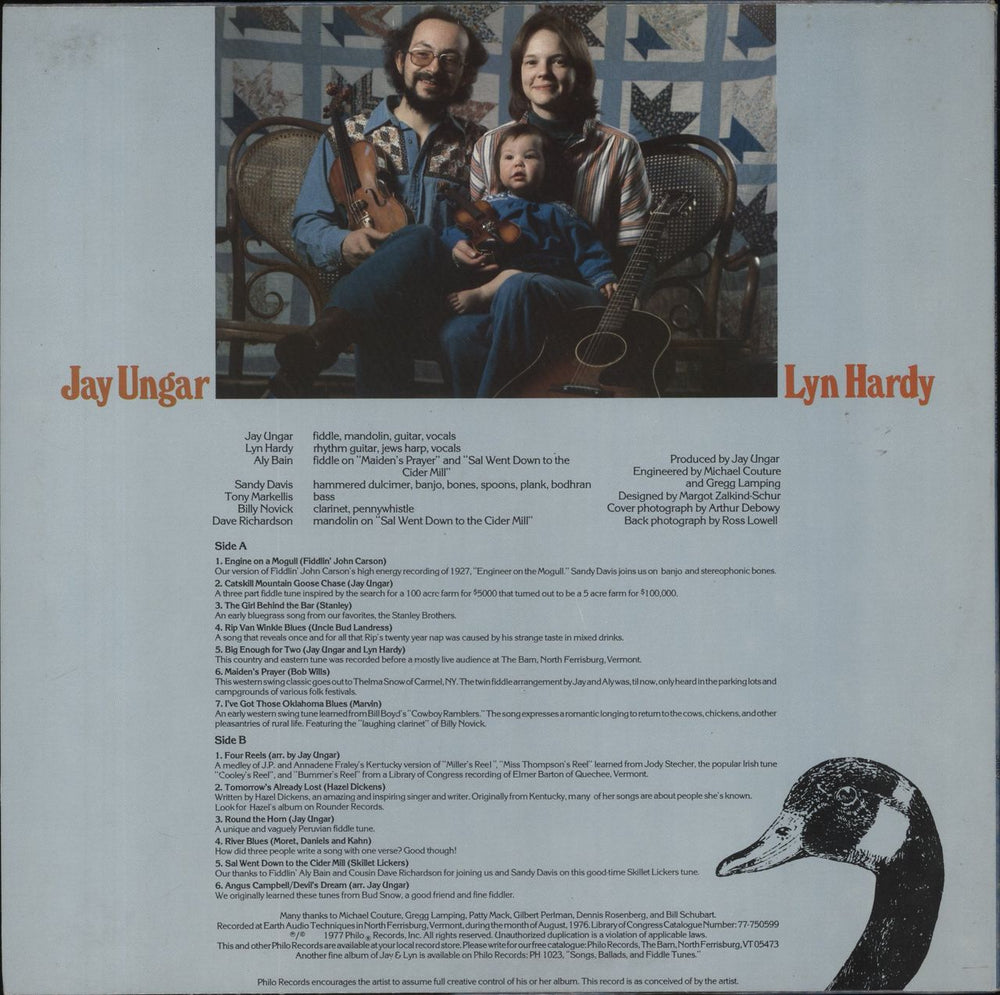 Jay Ungar Catskill Mountain Goose Chase US vinyl LP album (LP record)