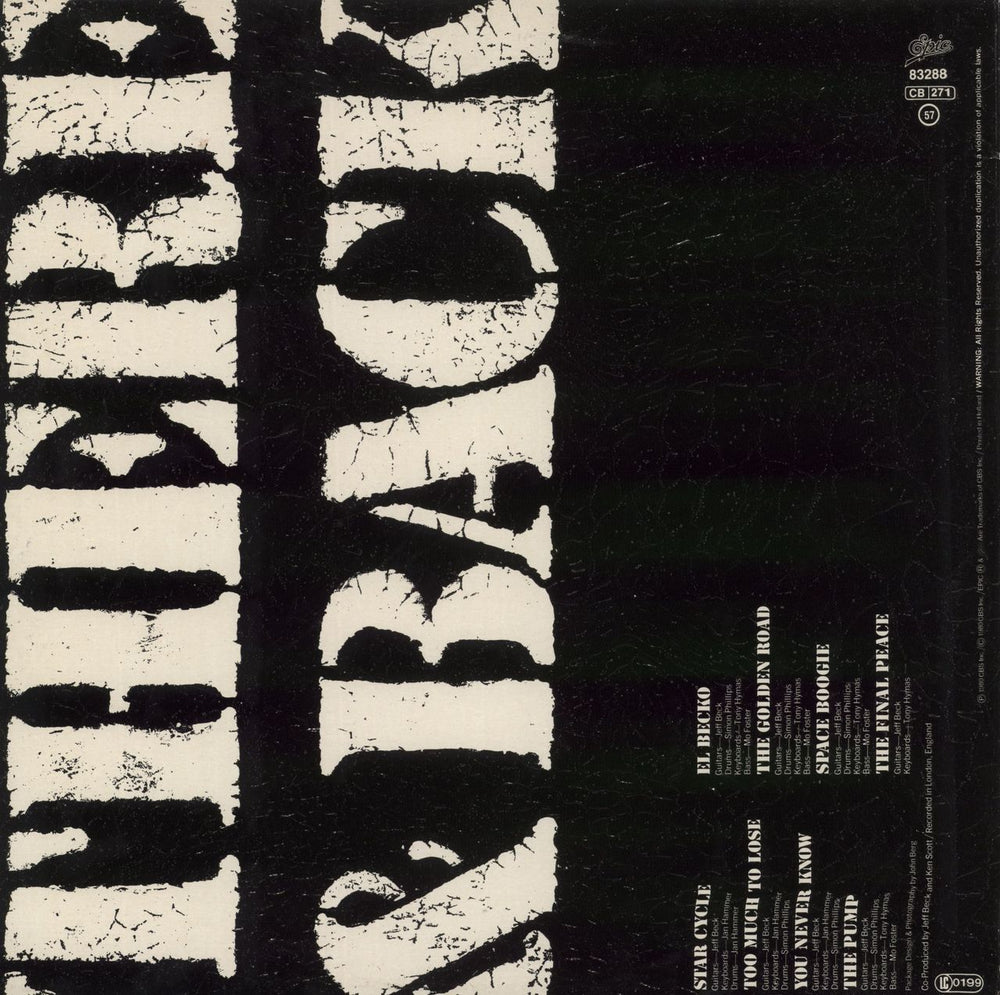 Jeff Beck There And Back Dutch vinyl LP album (LP record)