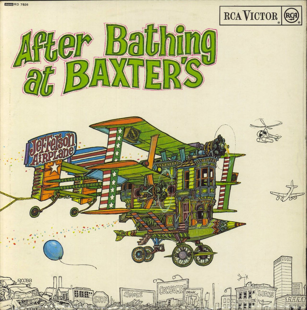 Jefferson Airplane After Bathing At Baxter's - Mono UK vinyl LP album (LP record) RD7926