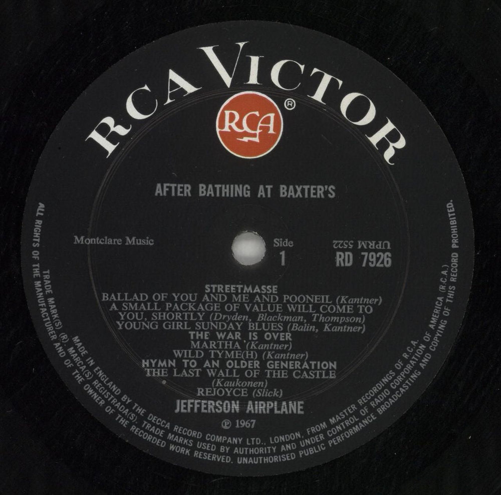 Jefferson Airplane After Bathing At Baxter's - Mono VG UK vinyl LP album (LP record) JEFLPAF864569