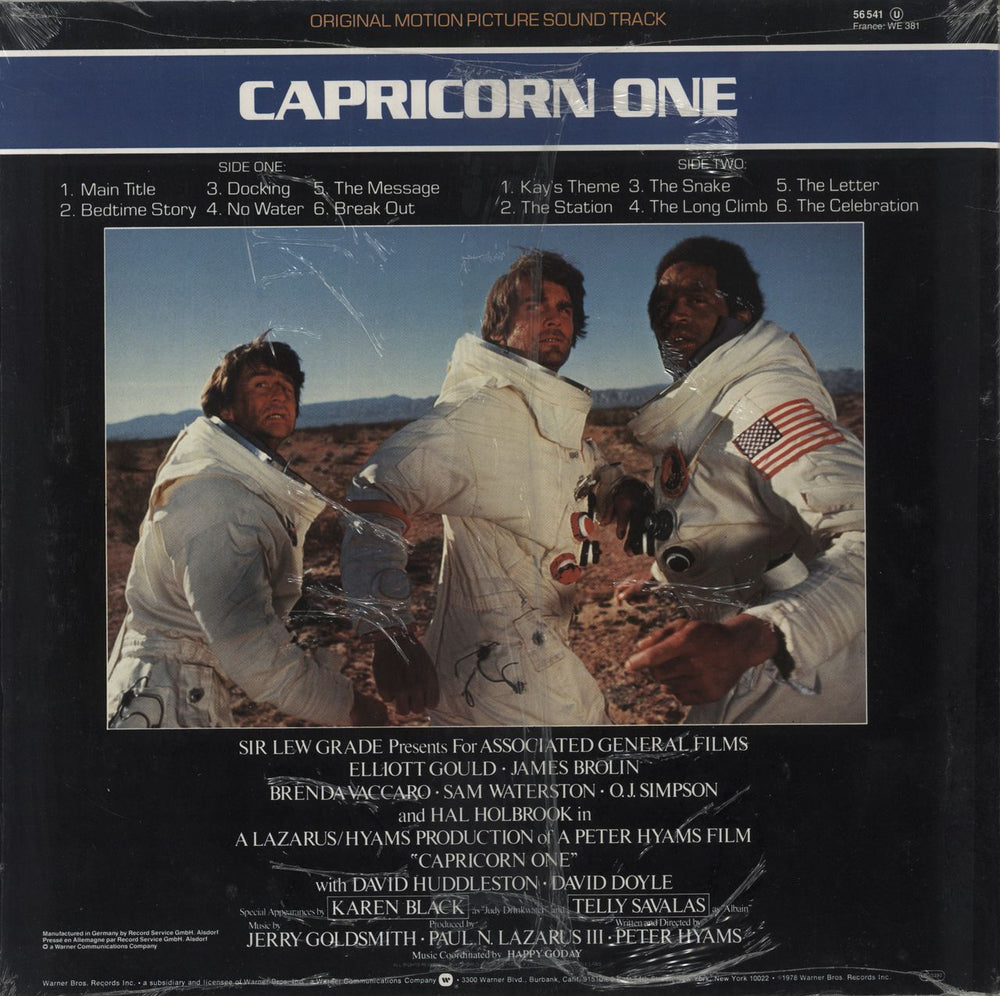 Jerry Goldsmith Capricorn One - Shrink German vinyl LP album (LP record)