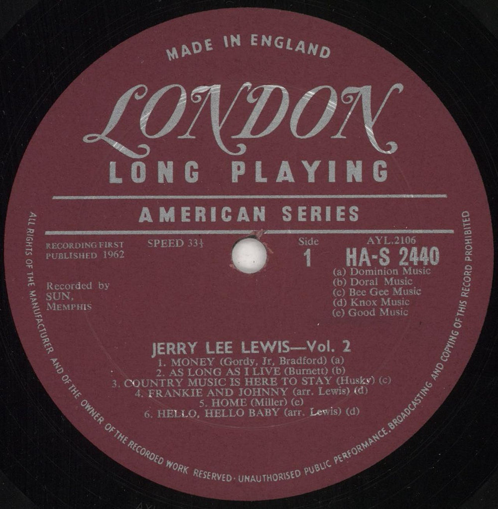 Jerry Lee Lewis Jerry Lee's Greatest! UK vinyl LP album (LP record) JLLLPJE613124