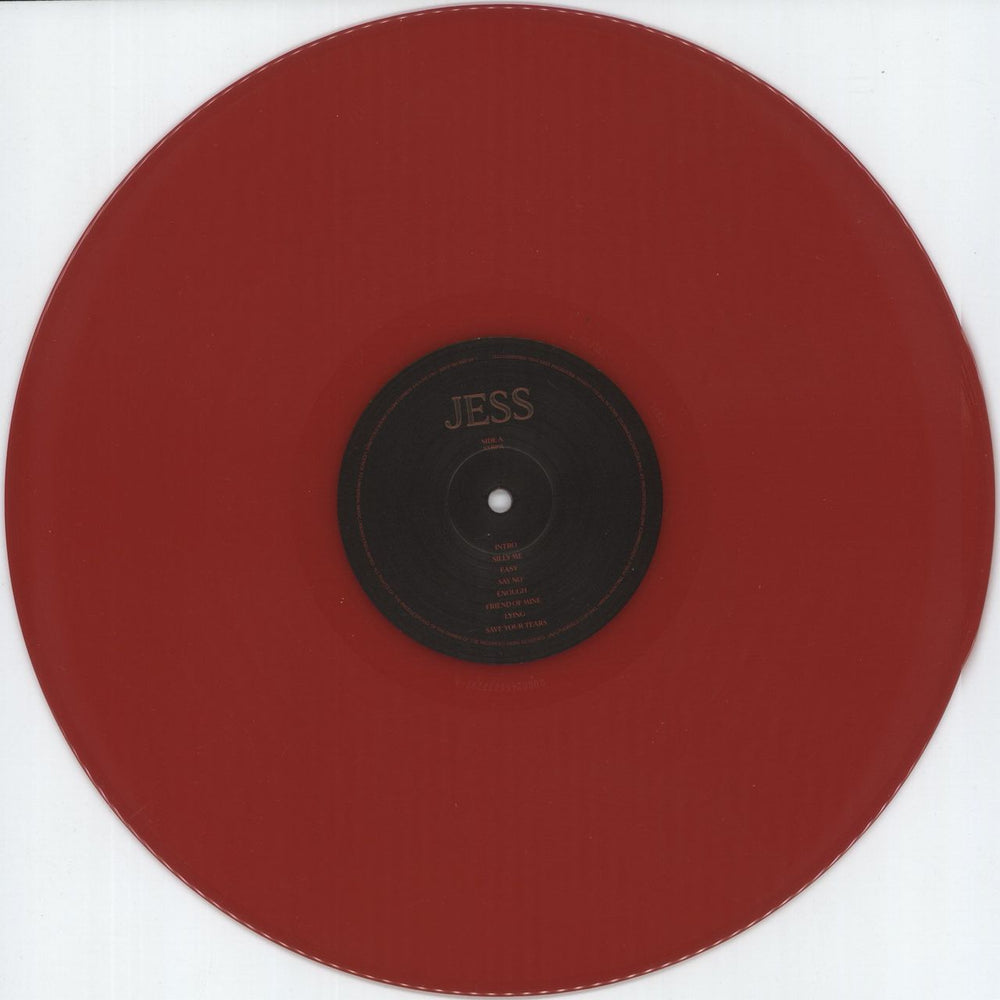 Jess Glynne Jess - Red Vinyl UK vinyl LP album (LP record) K6-LPJE880410