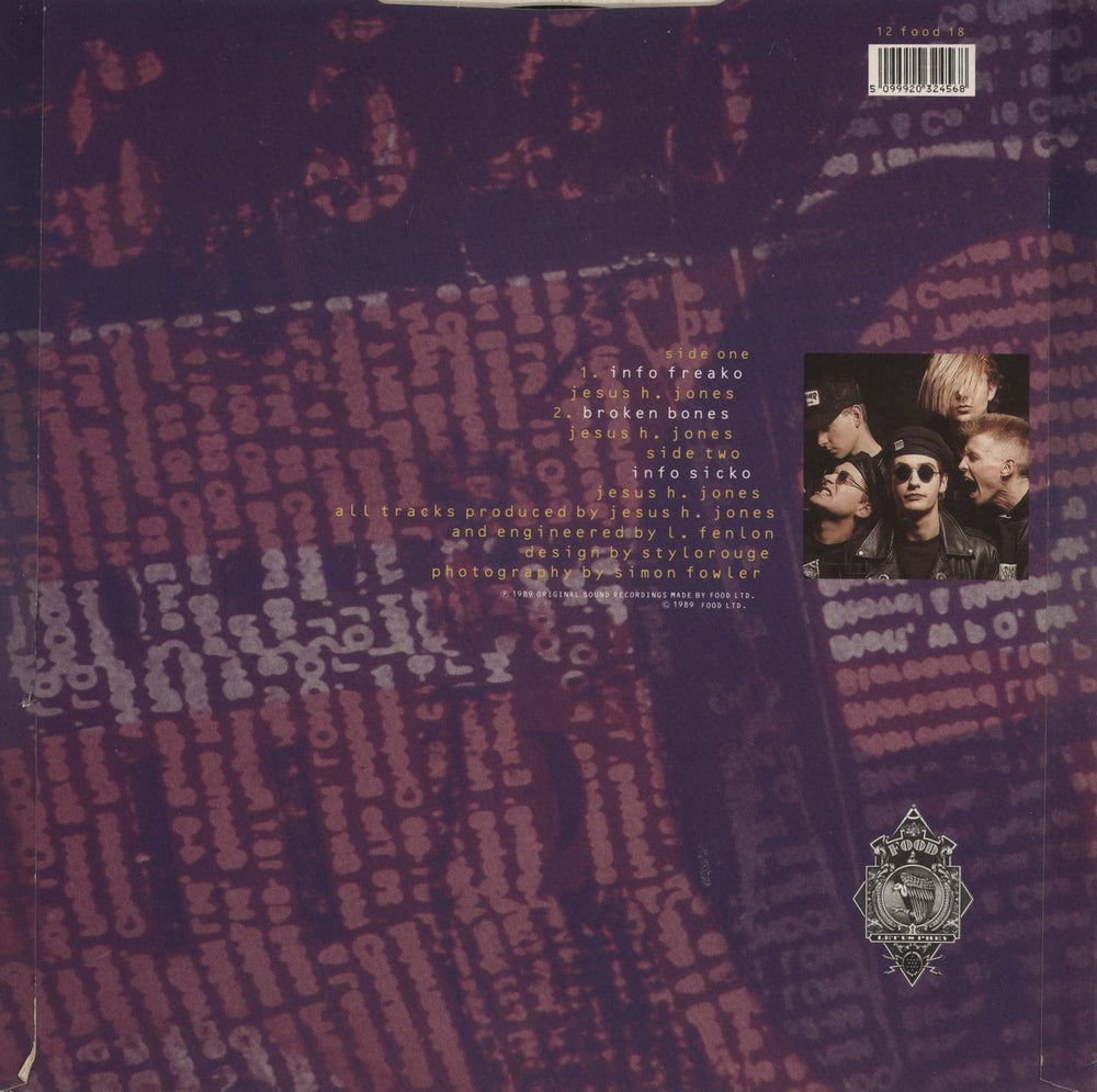 Jesus Jones Info Freako UK 12" vinyl single (12 inch record / Maxi-single) 5099920324568