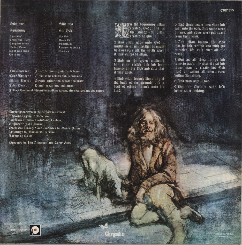 Jethro Tull Aqualung Portugese vinyl LP album (LP record)