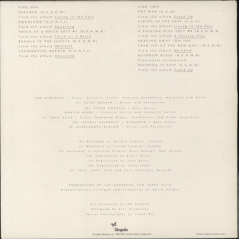 Jethro Tull M.U. - Complete UK vinyl LP album (LP record)