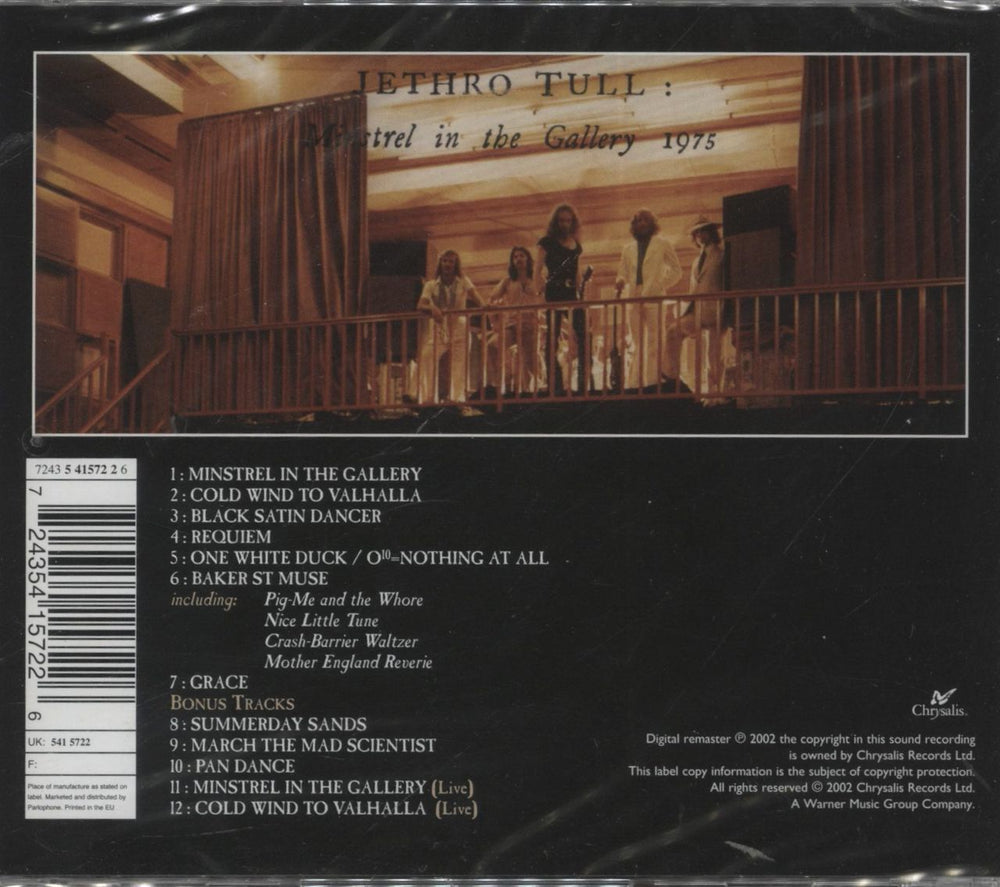 Jethro Tull Minstrel In The Gallery - Sealed UK CD album (CDLP) 724354157226