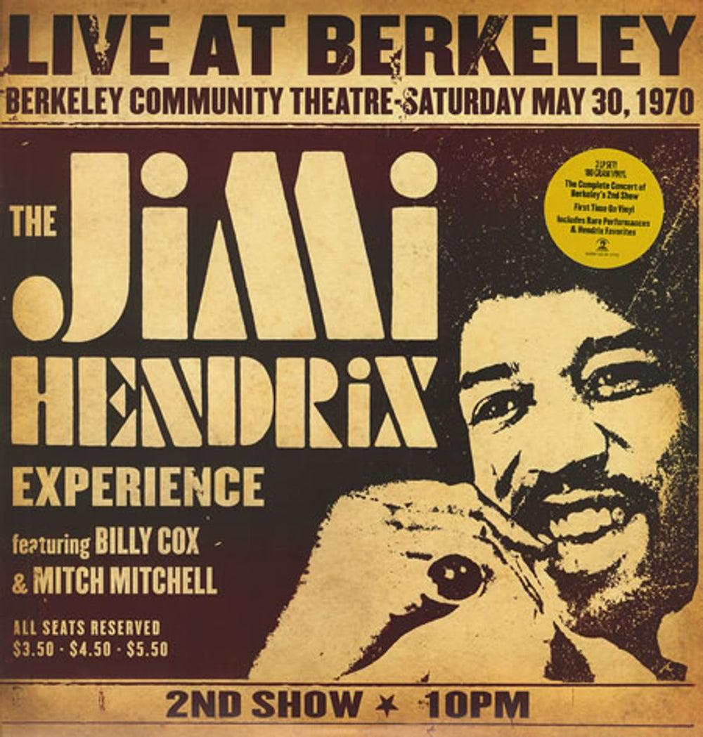 Jimi Hendrix Live At Berkeley - 180gm - Sealed US 2-LP vinyl record set (Double LP Album) B0001159-01