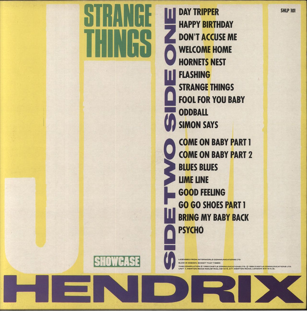 Jimi Hendrix Strange Things UK vinyl LP album (LP record)
