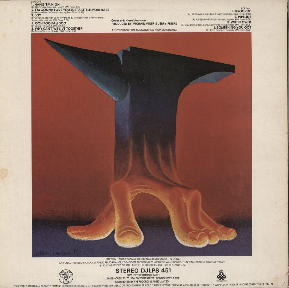 Jimmy Smith (Jazz Organ) Blacksmith UK vinyl LP album (LP record)