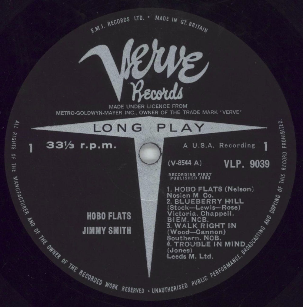 Jimmy Smith (Jazz Organ) Hobo Flats UK vinyl LP album (LP record) IMYLPHO615772