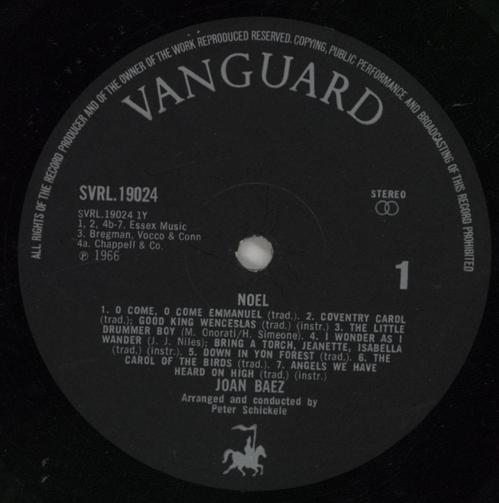 Joan Baez Noël UK vinyl LP album (LP record) JBZLPNO352172