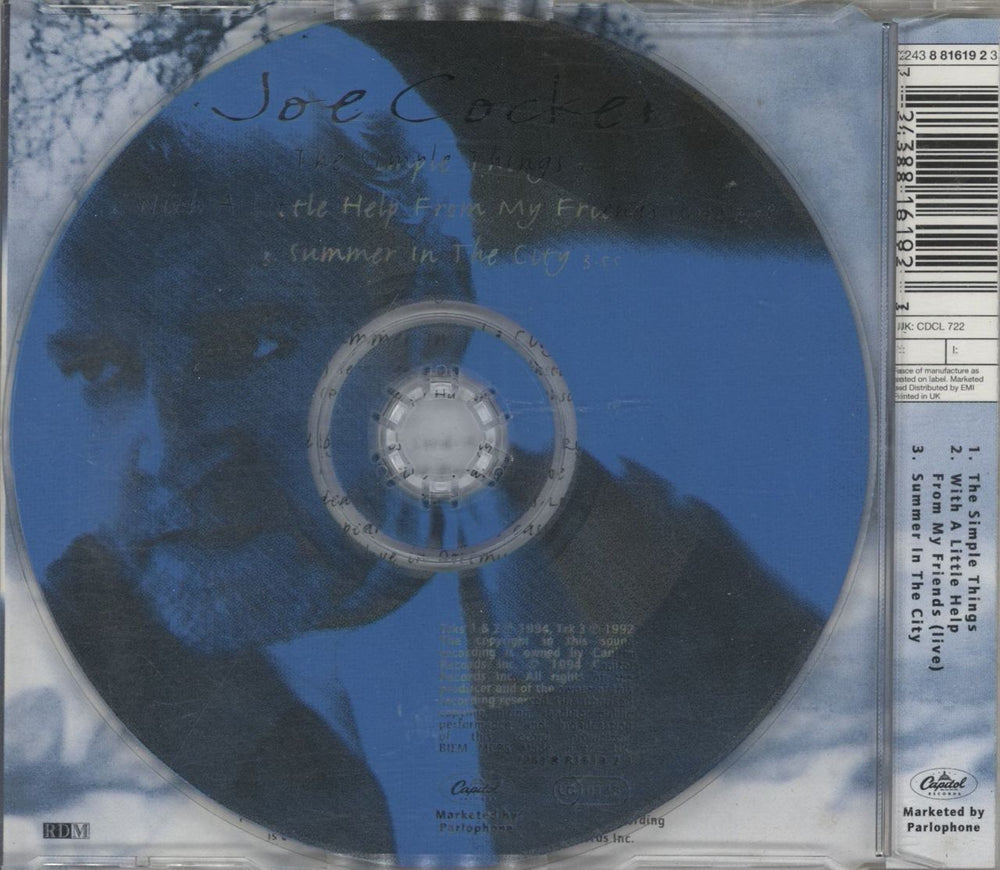 Joe Cocker The Simple Things UK CD single (CD5 / 5") 724388161923