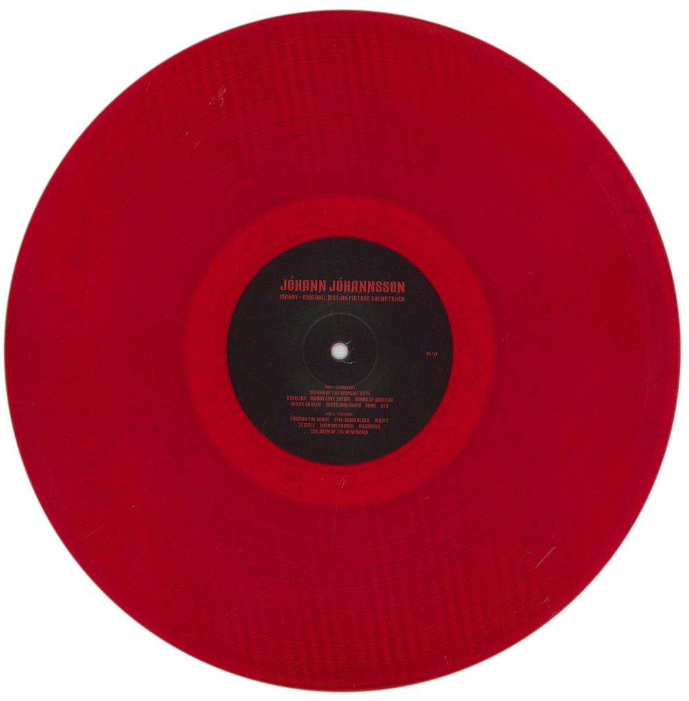 Jóhann Jóhannsson Mandy [Original Motion Picture Soundtrack] - Red Translucent Vinyl UK vinyl LP album (LP record) JF8LPMA843625