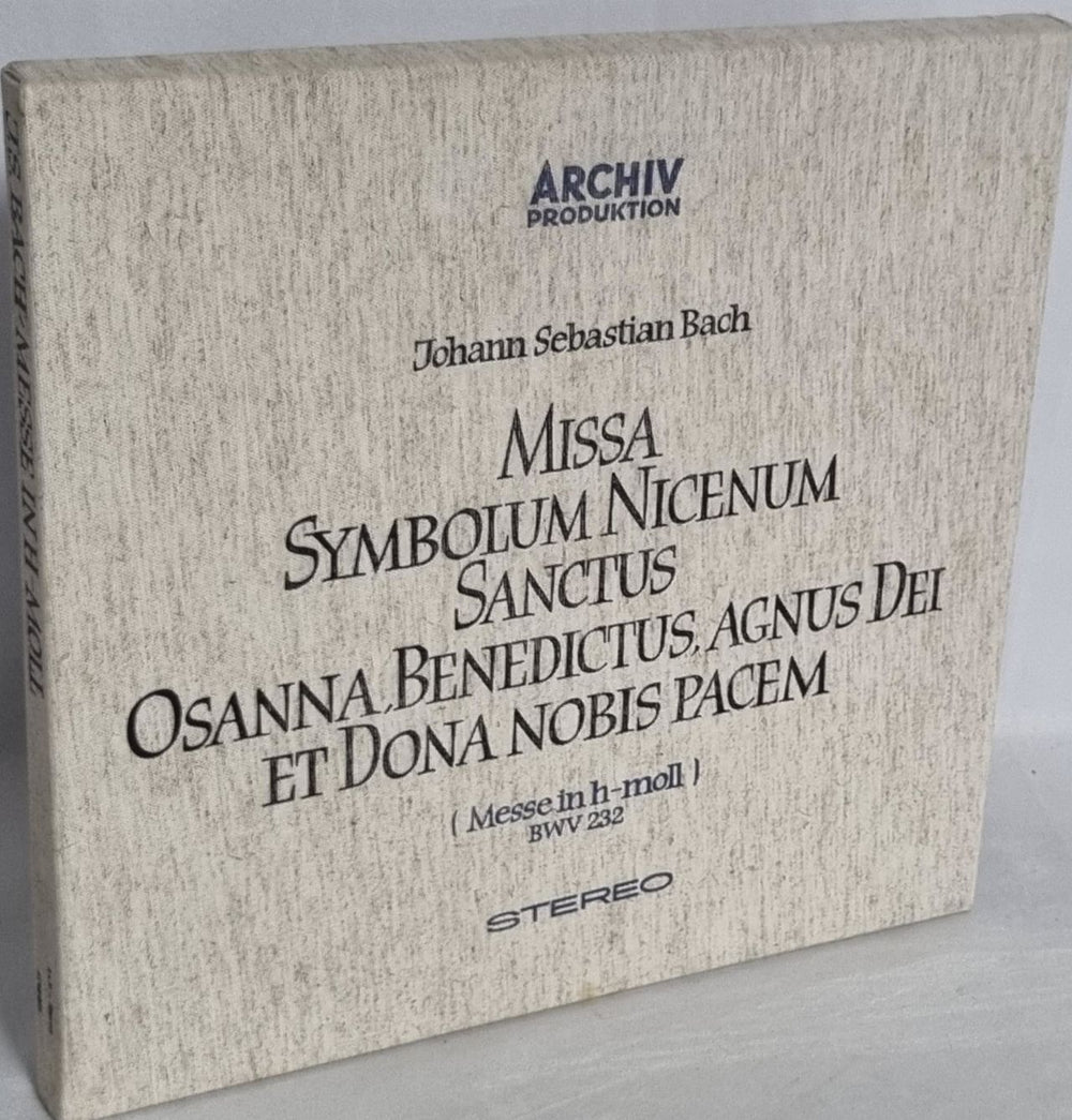 Johann Sebastian Bach Missa Symbolum Nicenum Sanctus Osanna, Benedictus, Agnus Dei Et Dona Nobis Pacem (Messe In H-Moll) UK Vinyl Box Set 2710001