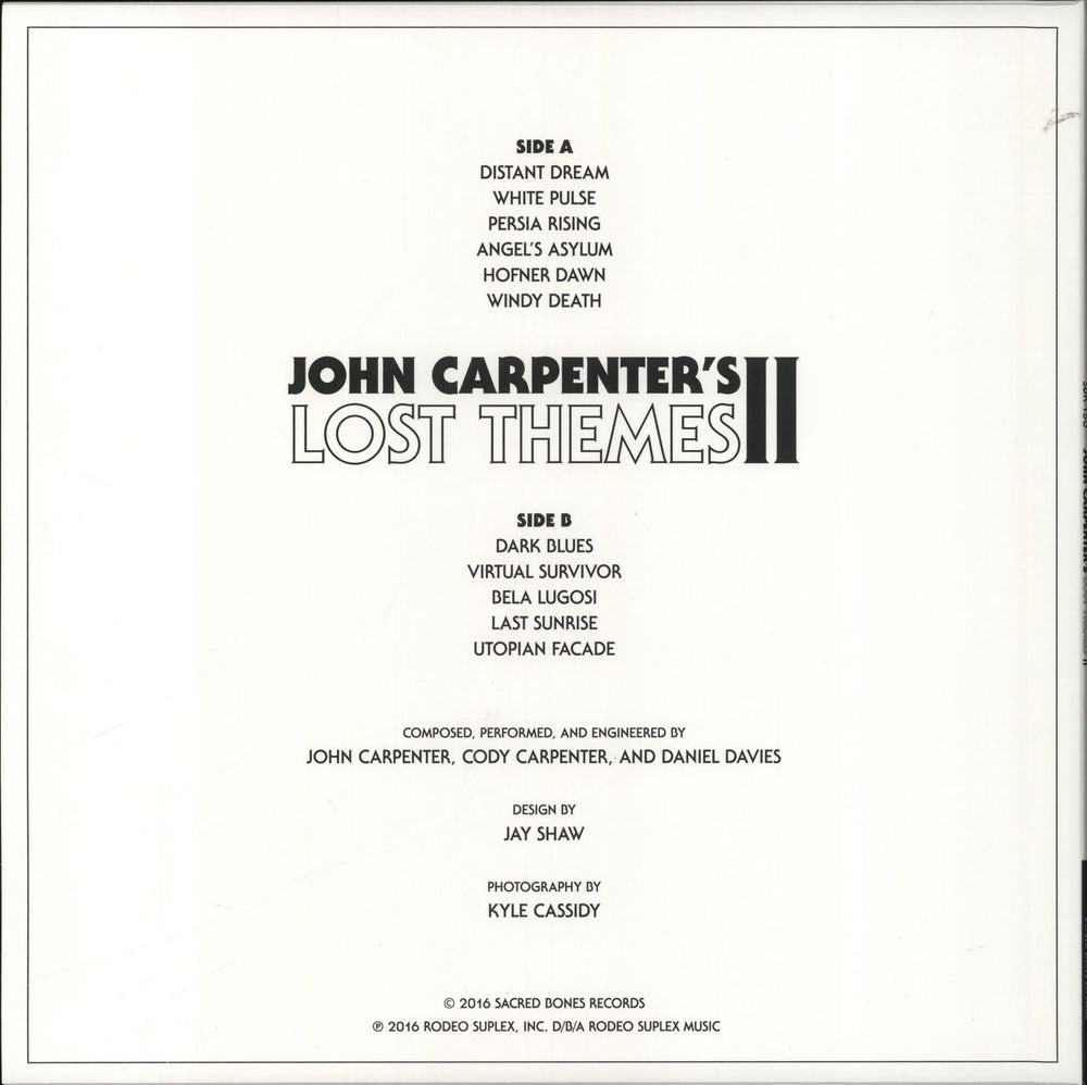 John Carpenter Lost Themes II - Blue Smoke Vinyl UK vinyl LP album (LP record)