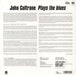 John Coltrane Coltrane Plays The Blues - EX UK vinyl LP album (LP record) 081227980481