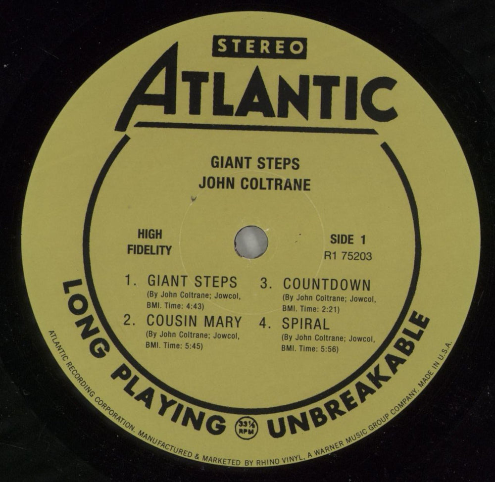 John Coltrane Giant Steps US vinyl LP album (LP record) JCOLPGI350286