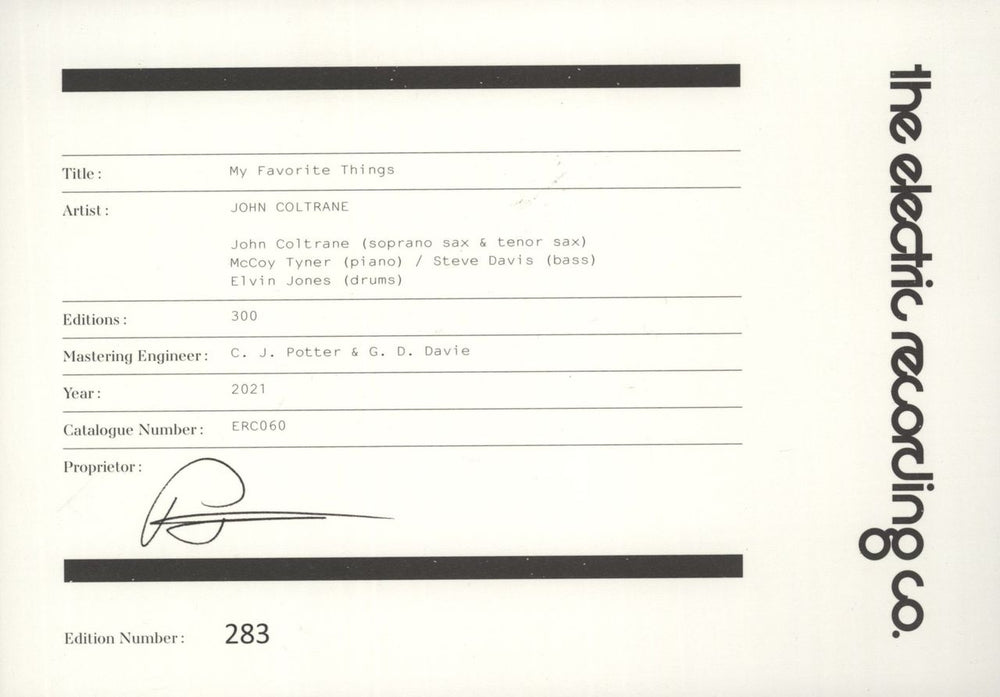 John Coltrane My Favorite Things - 200gm Vinyl US vinyl LP album (LP record)