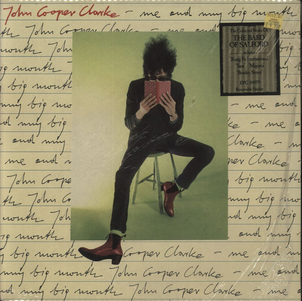 John Cooper Clarke Me And My Big Mouth - Hype stickered UK vinyl LP album (LP record) EPC84979