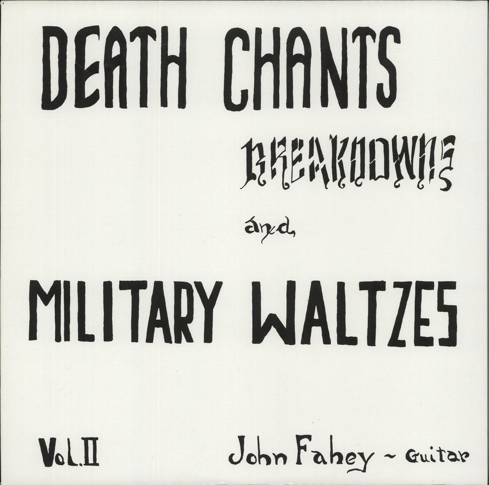 John Fahey Volume 2: Death Chants, Breakdowns & Military Waltzes US vinyl LP album (LP record) 4M202