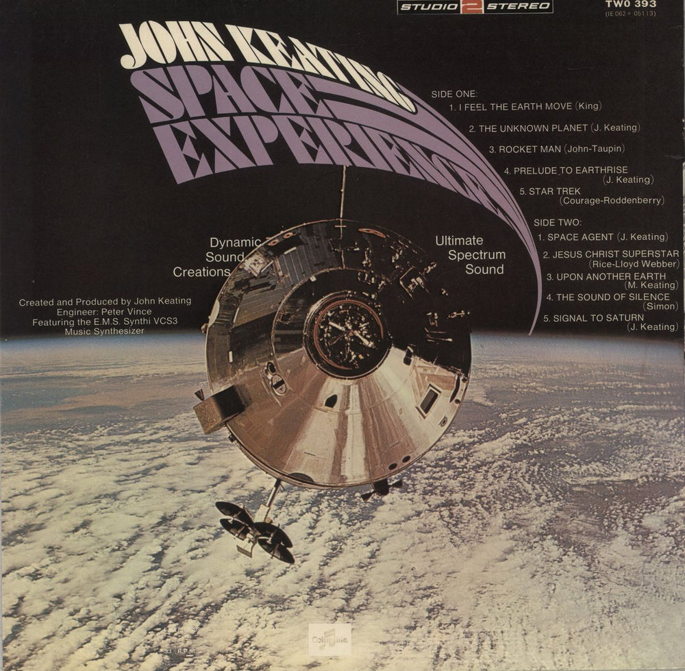 John Keating Space Experience - Sticker UK vinyl LP album (LP record)