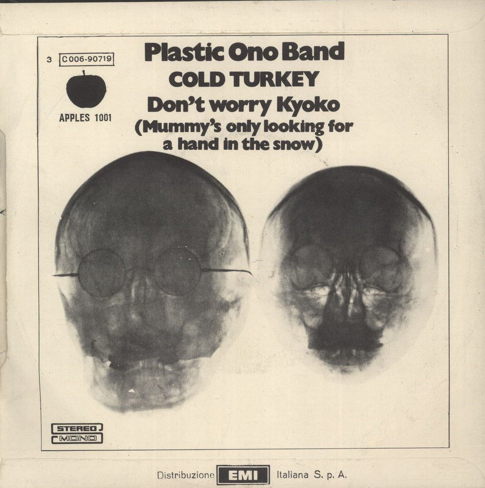 John Lennon Cold Turkey Italian 7" vinyl single (7 inch record / 45)