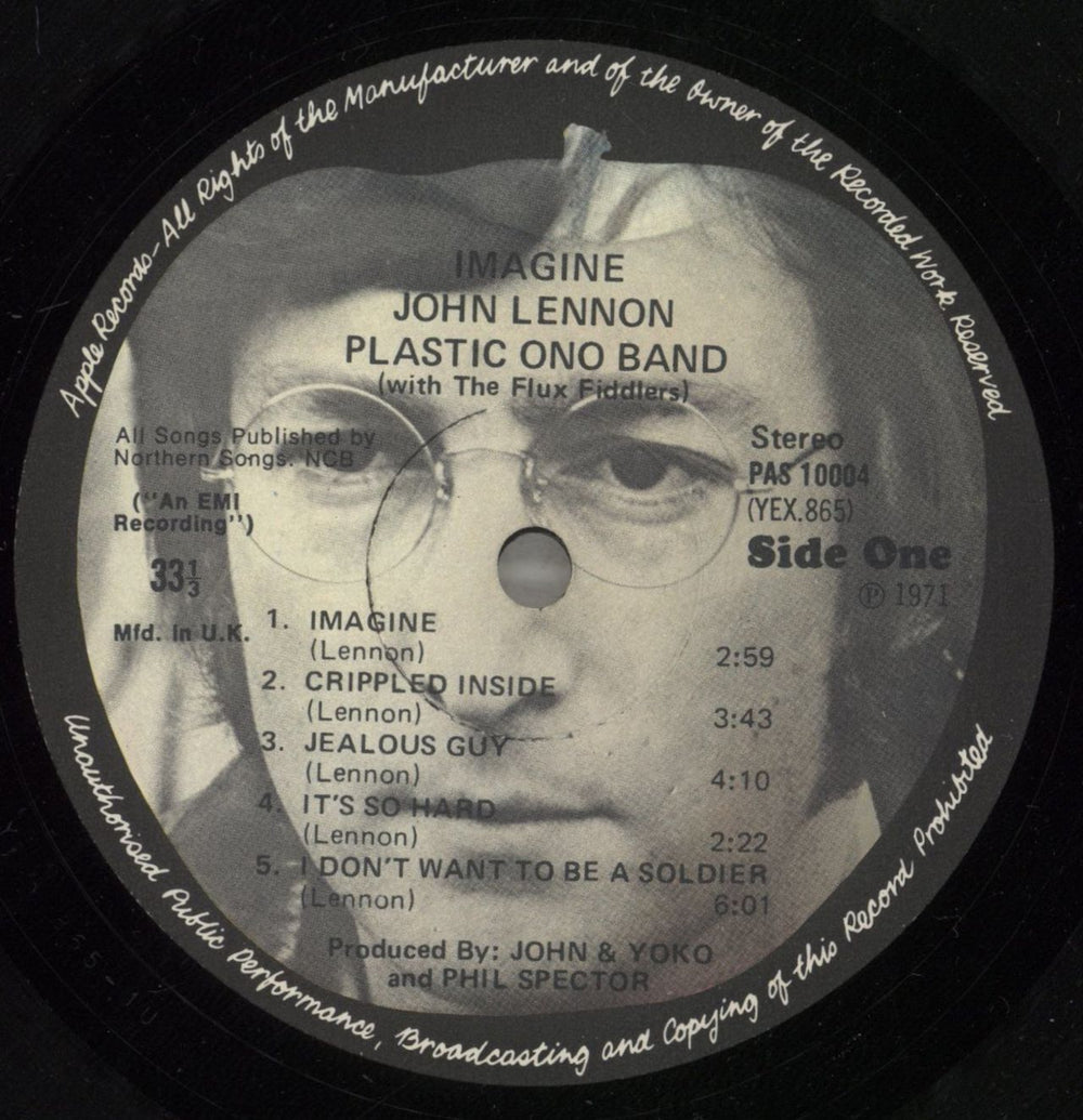 John Lennon Imagine + lyric inner UK vinyl LP album (LP record) LENLPIM675939