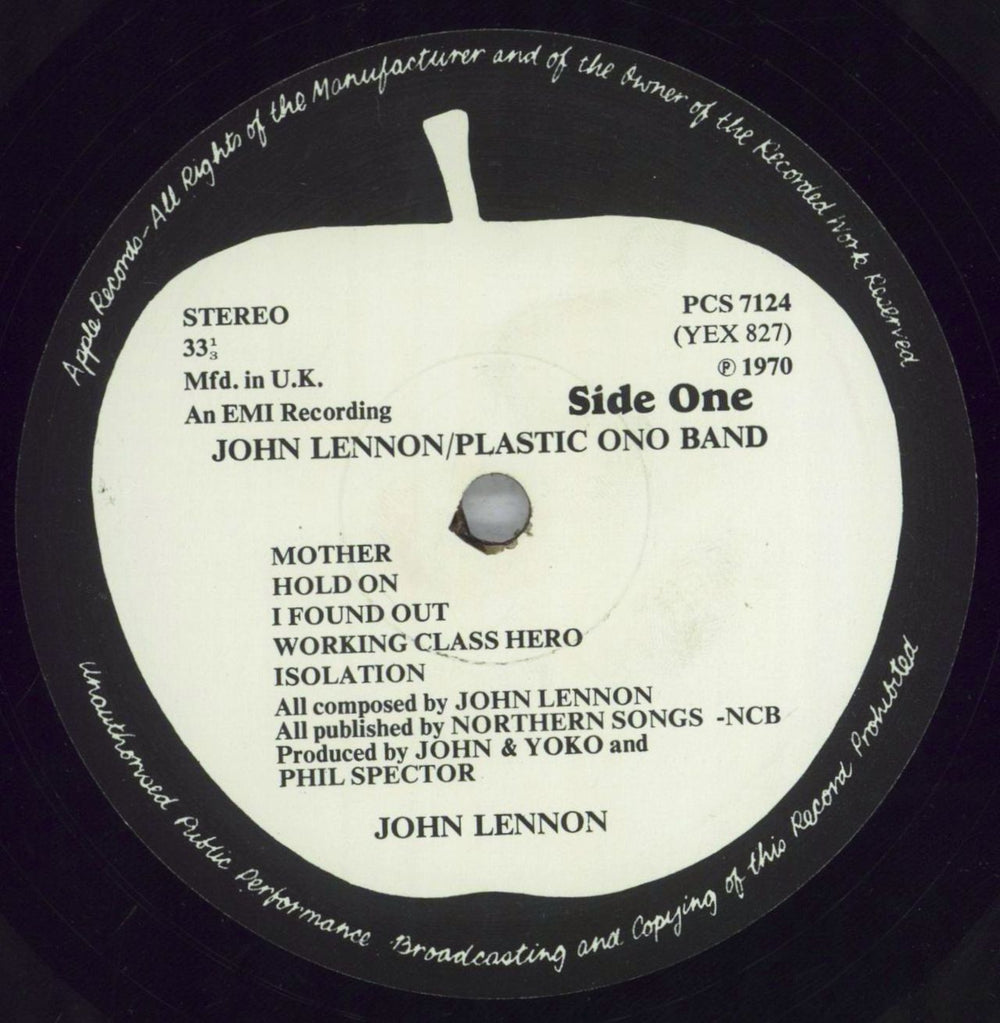 John Lennon John Lennon / Plastic Ono Band - 1st - EX UK vinyl LP album (LP record) LENLPJO848385