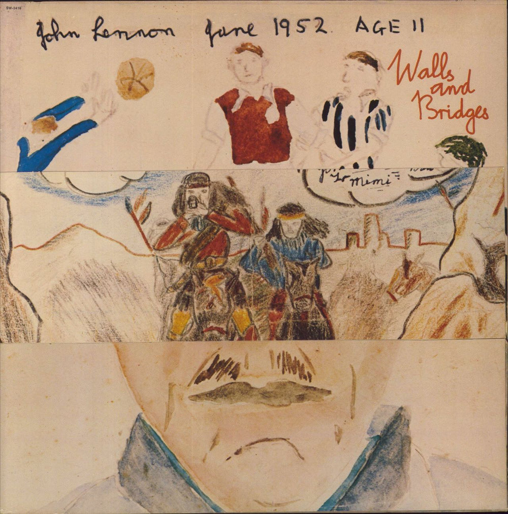 John Lennon Walls And Bridges US vinyl LP album (LP record) SW-3416