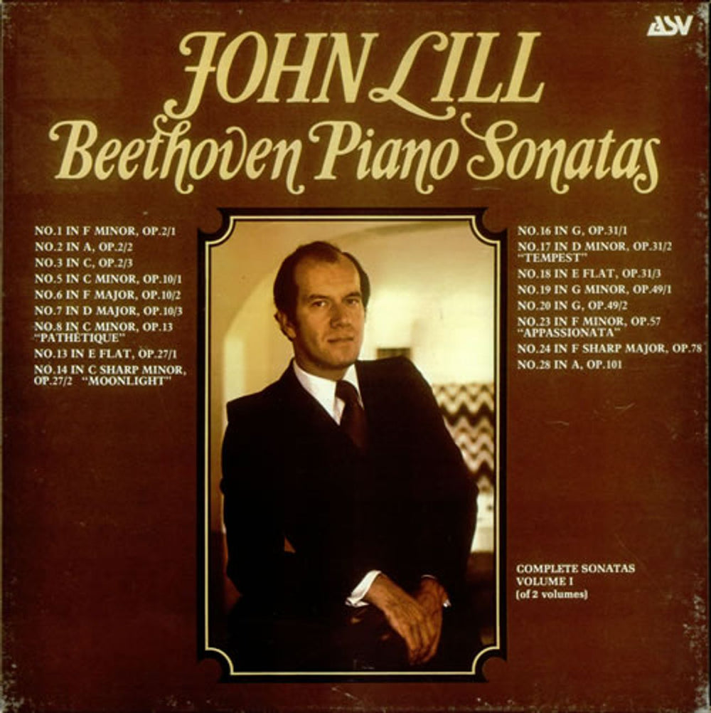 John Lill Beethoven Piano Sonatas: Volume 1 UK Vinyl Box Set ACMB601