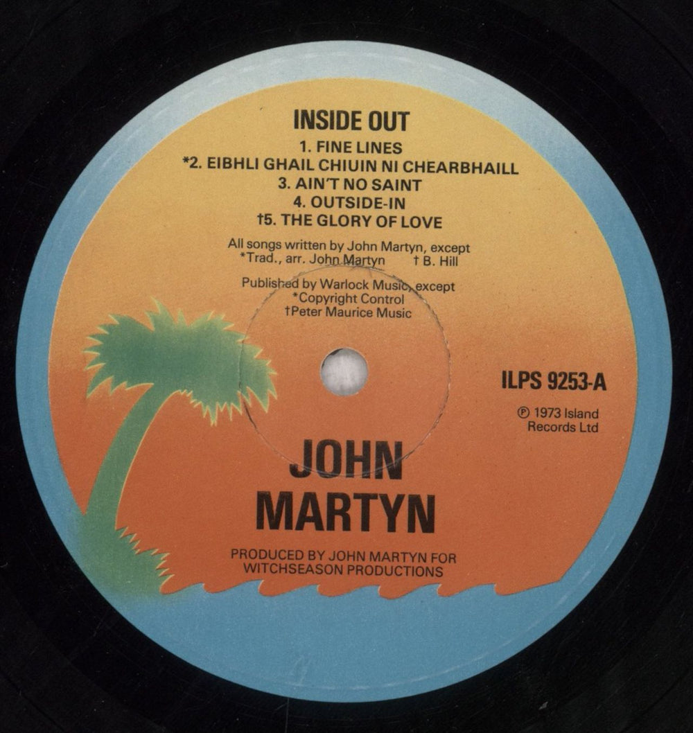 John Martyn Inside Out - 2nd - EX UK vinyl LP album (LP record) JMYLPIN847704