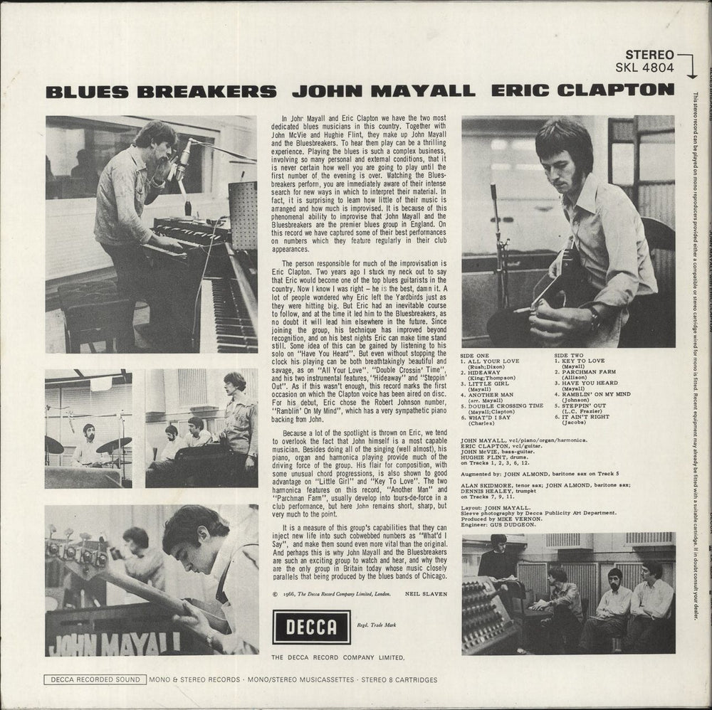 John Mayall Blues Breakers - 80s UK vinyl LP album (LP record) 029667082112