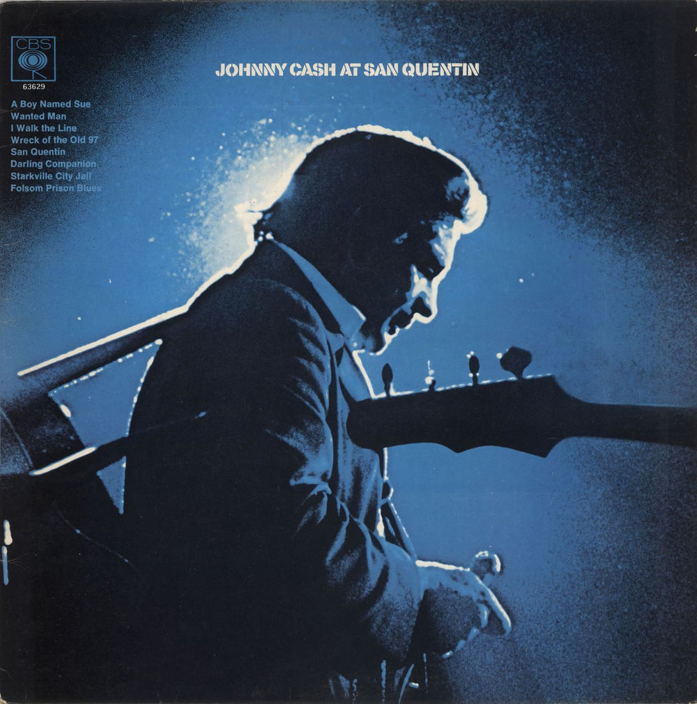 Johnny Cash At San Quentin - matte p/s UK vinyl LP album (LP record) 63629