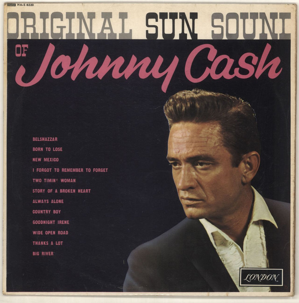 Johnny Cash Original Sun Sound UK vinyl LP album (LP record) HA-S8220