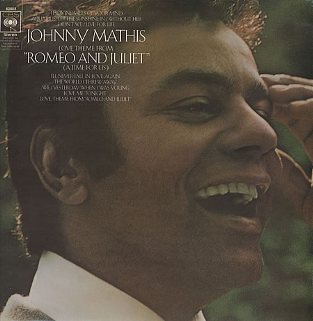 Johnny Mathis Love Theme From 'Romeo And Juliet' UK vinyl LP album (LP record) 63803