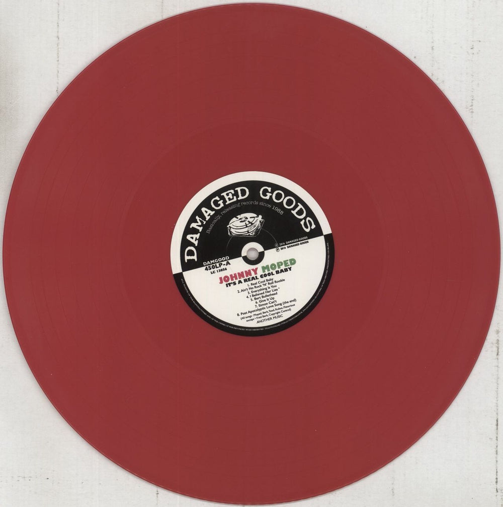 Johnny Moped It's A Real Cool Baby - Pink Vinyl + Fully Autographed UK vinyl LP album (LP record) JMDLPIT860613