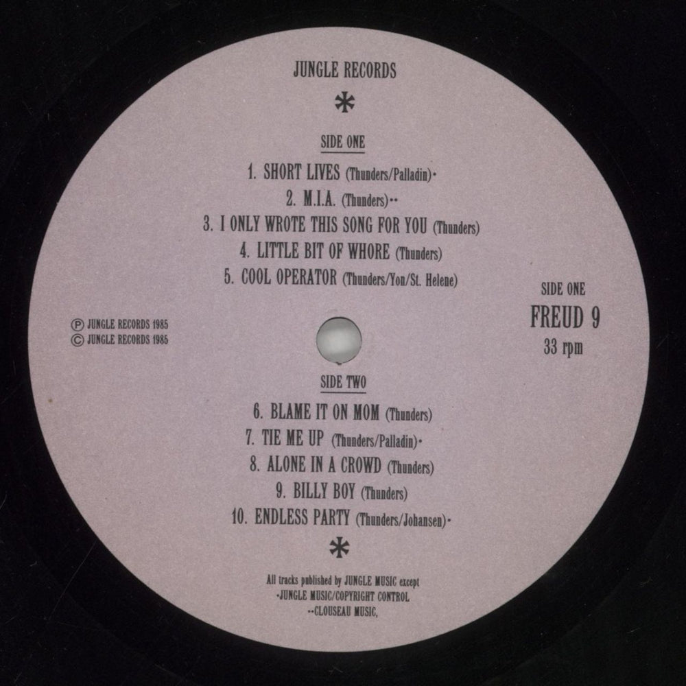 Johnny Thunders & The Heartbreakers "Que Sera Sera" - VG/EX UK vinyl LP album (LP record) JTHLPQU859871