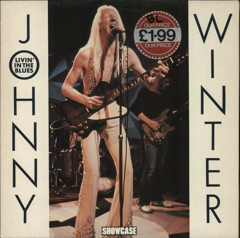 Johnny Winter Livin' In the Blues UK vinyl LP album (LP record) SHLP132