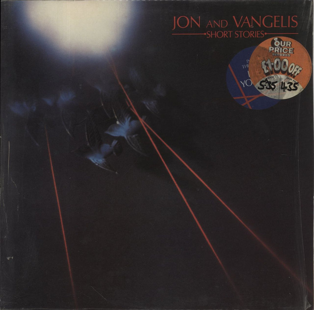 Jon & Vangelis Short Stories - Hype stickered sleeve UK vinyl LP album (LP record) POLD5030