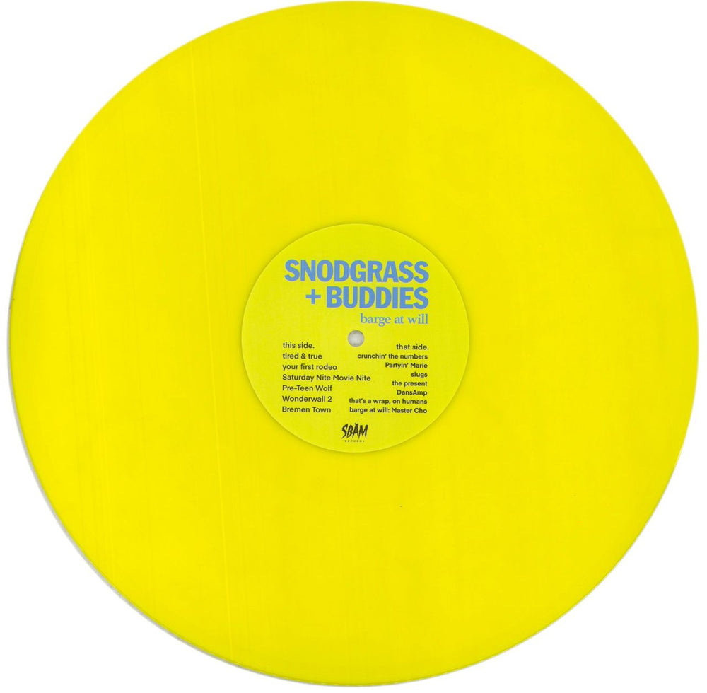 Jon Snodgrass Barge At Will - Yellow Vinyl Austrian vinyl LP album (LP record) 5OVLPBA845295